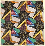 Anonymous, French, 20th century:Repeating Pattern of Geometr-16x12"(A3) Poster