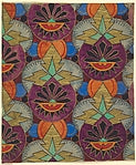 Anonymous, French, 20th century:Repetitive Pattern with Purp-16x12"(A3) Poster