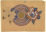 Anonymous, French, 20th century:Vertical Panel with Circular-16x12"(A3) Poster