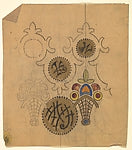 Anonymous, French, 20th century:Vertical Panel with Three Go-16x12"(A3) Poster