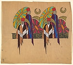 Anonymous, French, 20th century:Repetitive Pattern with Two -16x12"(A3) Poster