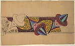 Anonymous, French, 20th century:Horizontal Pattern with Diag-16x12"(A3) Poster