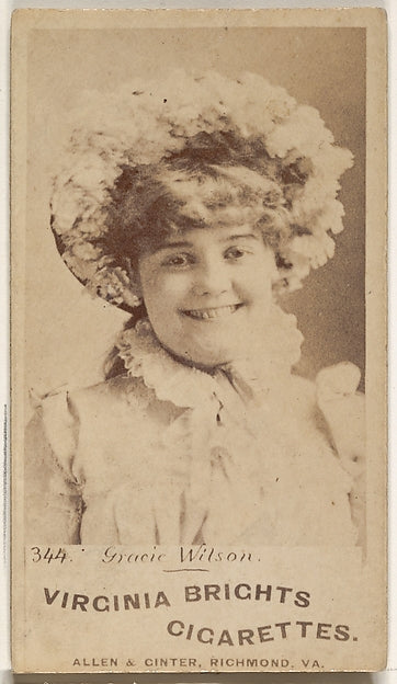 :Card 344 Gracie Wilson Virginia Brights Cigarettes-16x12"(A3) Poster