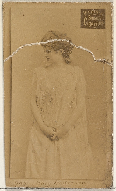 :Card 904 Mary Anderson Virginia Brights Cigarettes c1888-16x12"(A3) Poster