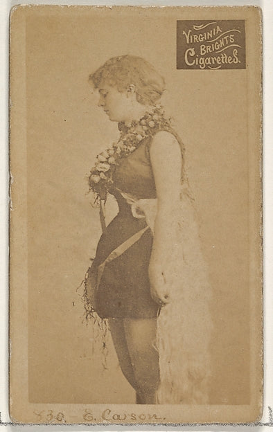 :Card 830 Emma Carson Virginia Brights Cigarettes c1888-16x12"(A3) Poster