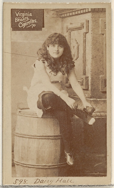 :Card 598 Daisy Hall Virginia Brights Cigarettes c1888-16x12"(A3) Poster