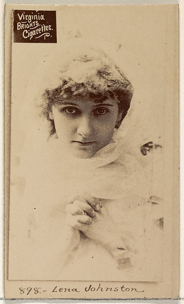 :Card 898 Lena Johnston Virginia Brights Cigarettes c1888-16x12"(A3) Poster