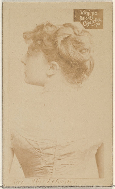 :Card 647 Miss Leicester Virginia Brights Cigarettes c1888-16x12"(A3) Poster