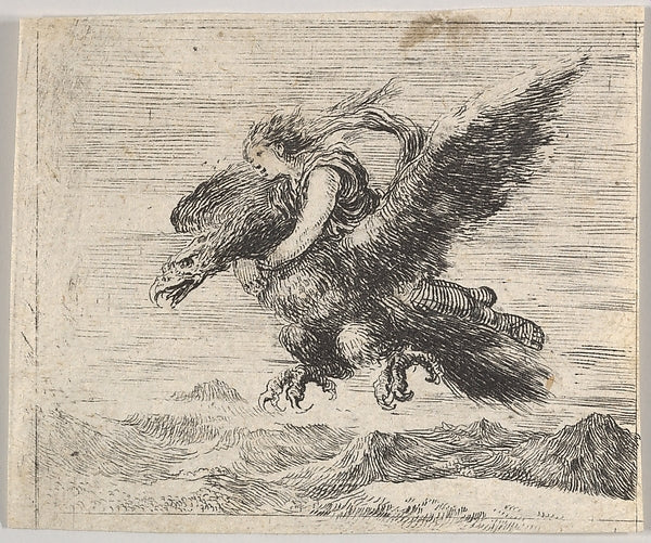 Stefano della Bella :Jupiter and Ganymede from 'Game of Myth-16x12"(A3) Poster