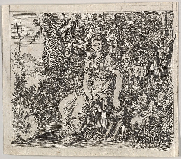 Stefano della Bella :Diana from 'Game of Mythology' -16x12"(A3) Poster