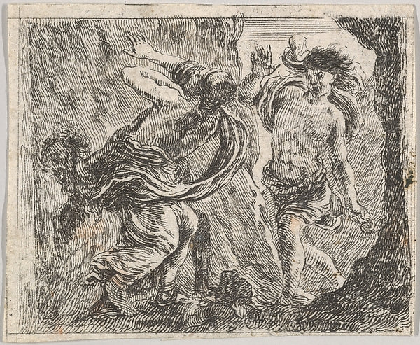 Stefano della Bella :Orpheus and Eurydice from 'Game of Myth-16x12"(A3) Poster