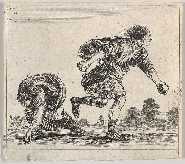Stefano della Bella :Atalanta and Hippomenes from 'Game of M-16x12"(A3) Poster