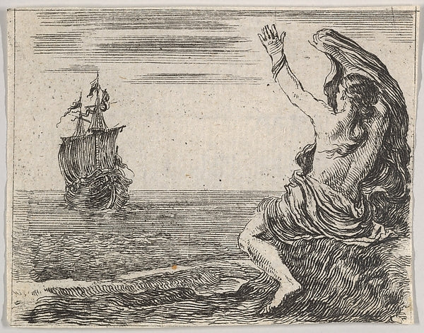 Stefano della Bella :Theseus and Ariadne from 'Game of Mytho-16x12"(A3) Poster
