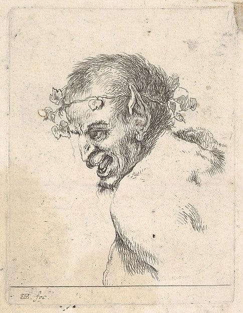Stefano della Bella , After Jusepe de Ribera :Plate 29: bust-16x12"(A3) Poster