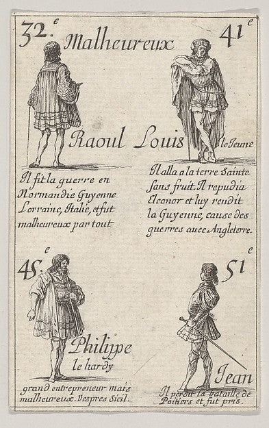 Stefano della Bella :Raoul ... / Louis le Jeune... from 'Gam-16x12"(A3) Poster