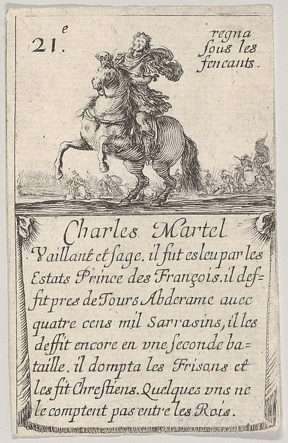 Stefano della Bella :Charles Martel / Vaillant et sage... fr-16x12"(A3) Poster