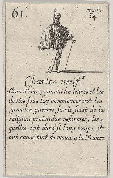 Stefano della Bella :Charles neuf.-e / Bon Prince... from 'G-16x12"(A3) Poster