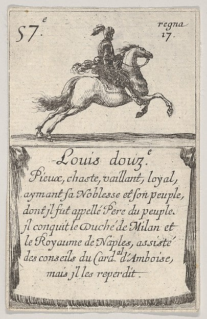 Stefano della Bella :Louis douz.-e / Pieux chaste... from 'G-16x12"(A3) Poster