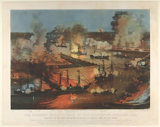 :The Splendid Naval Triumph on the Mississippi April 24th 18-16x12"(A3) Poster