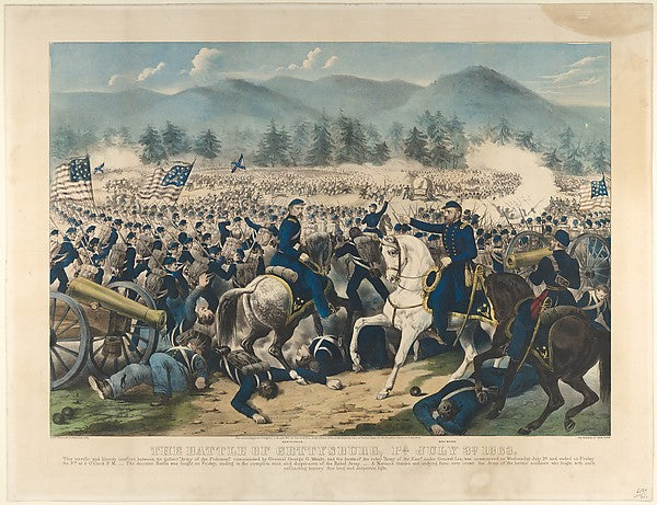 :The Battle of Gettysburg Pa. July 3rd 1863 1863-16x12"(A3) Poster