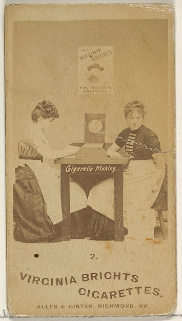 :Card 2 from the series Cigarette Making Girls for Virginia -16x12"(A3) Poster