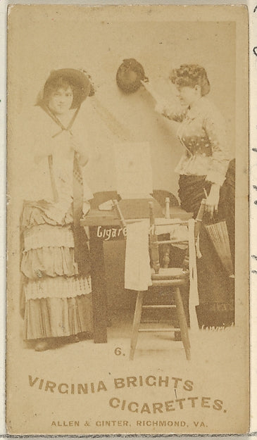 :Card 6 from the series Cigarette Making Girls for Virginia -16x12"(A3) Poster
