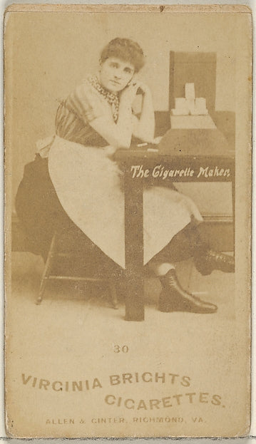 :Card 30 from the series Cigarette Making Girls for Virginia-16x12"(A3) Poster