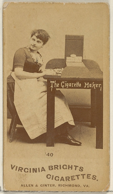 :Card 40 from the series Cigarette Making Girls for Virginia-16x12"(A3) Poster