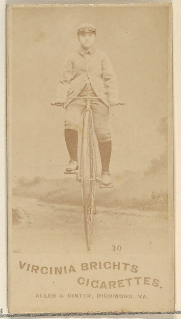 :Card 30 from the Girl Cyclists series for Virginia Brights -16x12"(A3) Poster