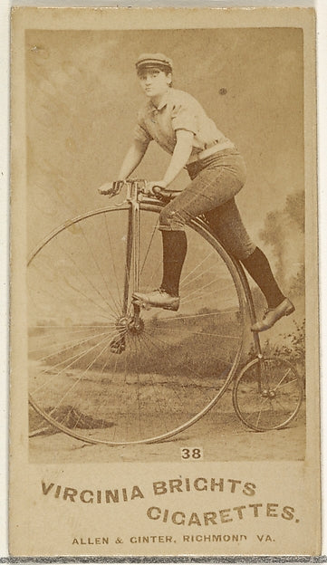 :Card 38 from the Girl Cyclists series for Virginia Brights -16x12"(A3) Poster