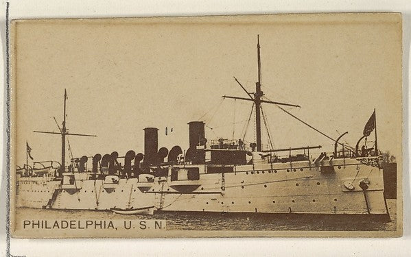 :Philadelphia U.S.N. from the Famous Ships series for Virgin-16x12"(A3) Poster