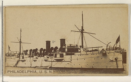 :Philadelphia U.S.N. from the Famous Ships series for Virgin-16x12"(A3) Poster
