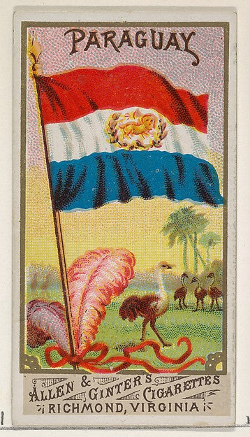 :Paraguay from Flags of All Nations Series 1 for Allen & Gin-16x12"(A3) Poster