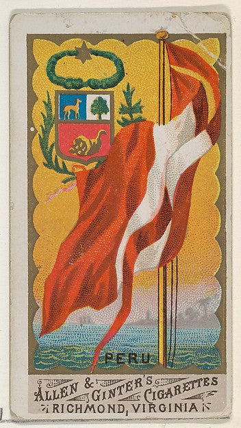 :Peru from Flags of All Nations Series 1 for Allen & Ginter-16x12"(A3) Poster