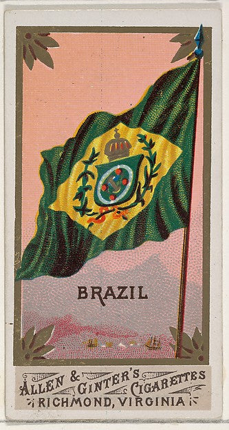:Brazil from Flags of All Nations Series 1 for Allen & Ginte-16x12"(A3) Poster