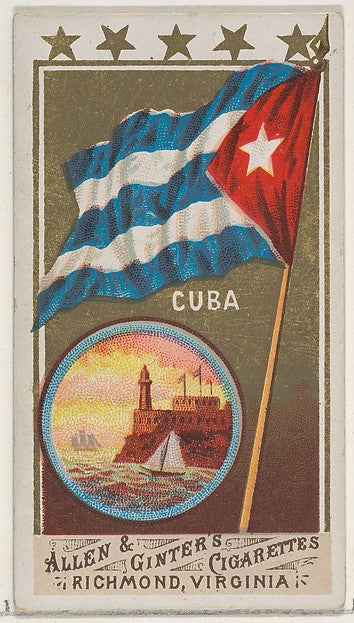 :Cuba from Flags of All Nations Series 1 for Allen & Ginter-16x12"(A3) Poster