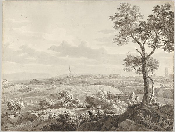 Jean Antoine Constantin, called Constantin d'Aix:View of Aix-16x12"(A3) Poster