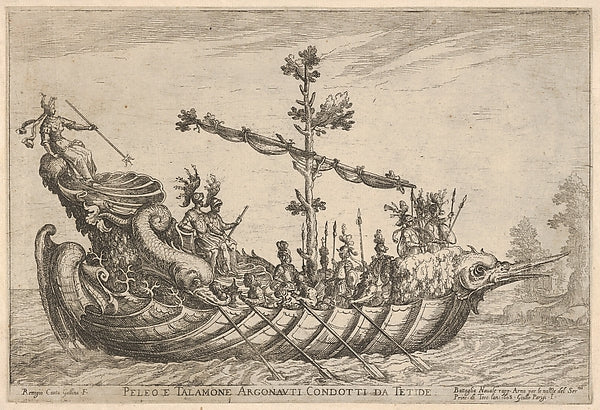 Peleus and Talamon  from the series 'Vessels of the Argonauts ,  Poster Print Wall Art