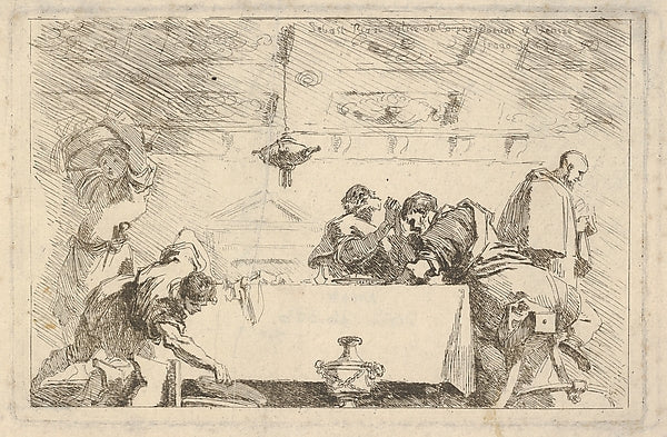 The Last Supper c1761–64-Jean Honoré Fragonard, After Sebastia,  Poster Print Wall Art