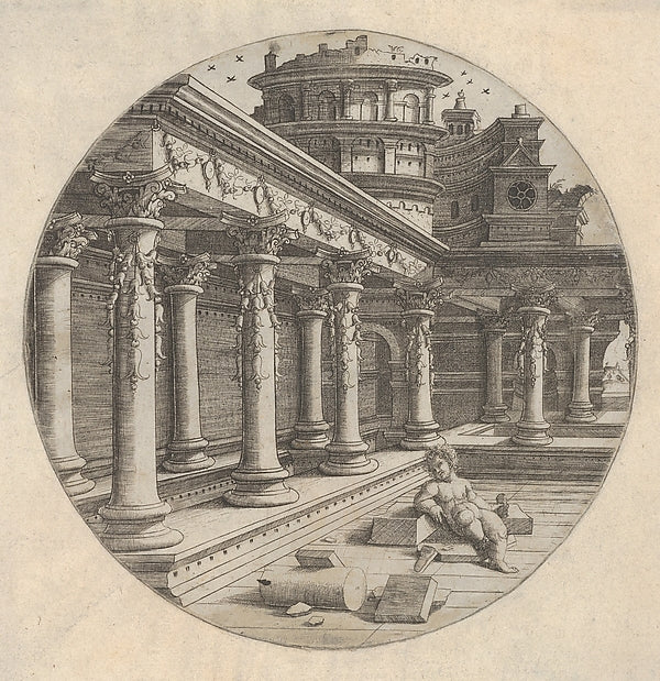 L'Enfant dans la Galerie-Jean de Gourmont ,  Poster Print Wall Art