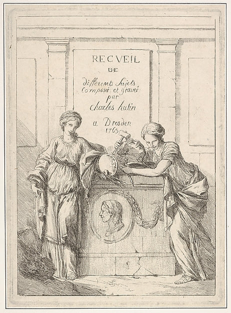 Recueil de Différents Sujets composés et gravés par Charles Hu,  Poster Print Wall Art