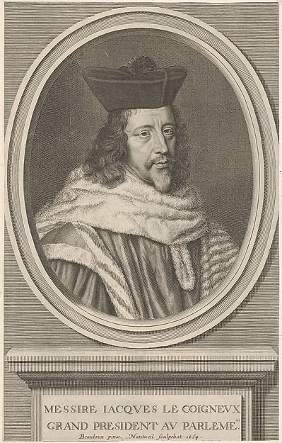 Jacques Le Coigneux 1654-Robert Nanteuil,  Poster Print Wall Art