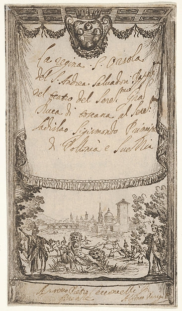 Frontispiece  'Queenly St. Ursula'   from a series of prints f,  Poster Print