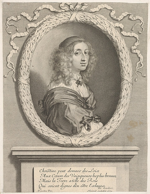 Christine  reine de Suède 1654-Robert Nanteuil,After Sébastie, Poster Print