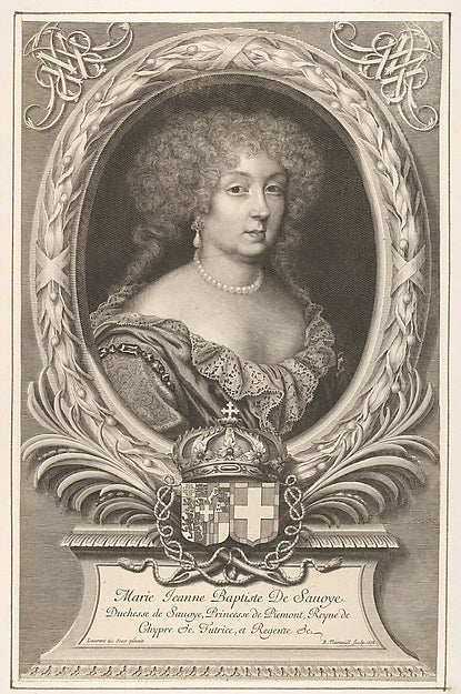 Marie-Jeanne-Baptiste  Duchesse de Savoie 1678-Robert Nanteuil,  Poster Print Wall Art