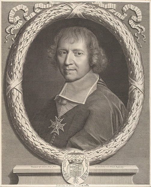 François de Harlay de Champvallon 1671-Robert Nanteuil,  Poster Print Wall Art