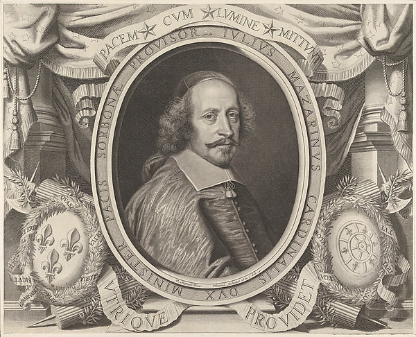 Cardinal Jules Mazarin 1660-Robert Nanteuil,  Poster Print Wall Art