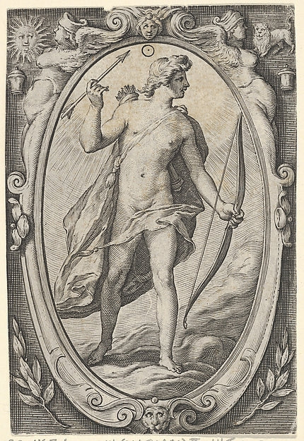 Apollo  c1597-Jacob Matham, After Hendrick Goltzius ,  Poster Print Wall Art