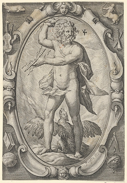 Jupiter  c1597-Jacob Matham, After Hendrick Goltzius ,  Poster Print Wall Art