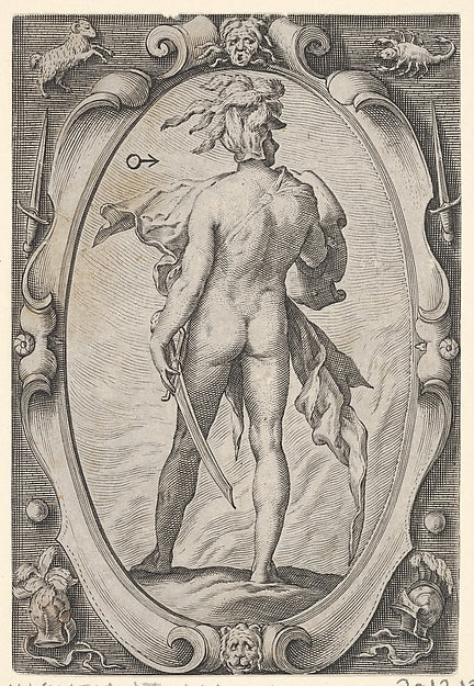 Mars  c1597-Jacob Matham, After Hendrick Goltzius ,  Poster Print Wall Art
